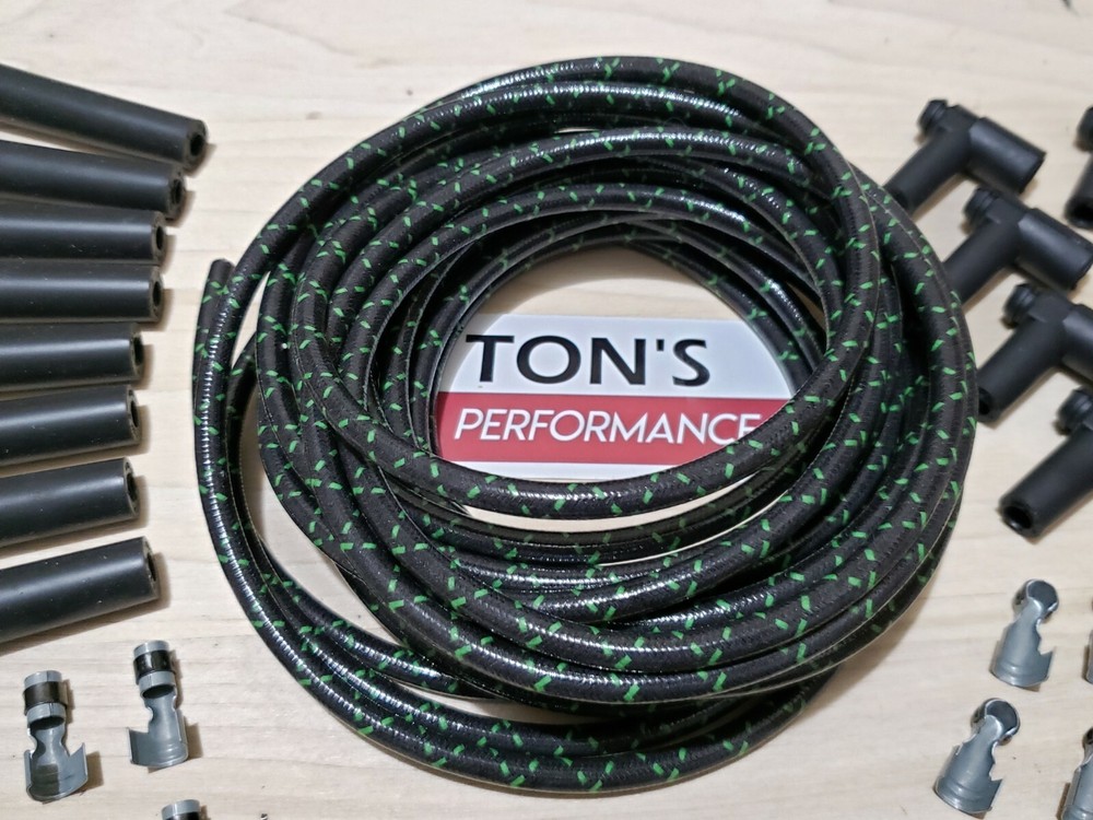 8mm Vintage Cloth Covered Spark Plug Wire Kit for ELECTRONIC IGNITION SYSTEMS