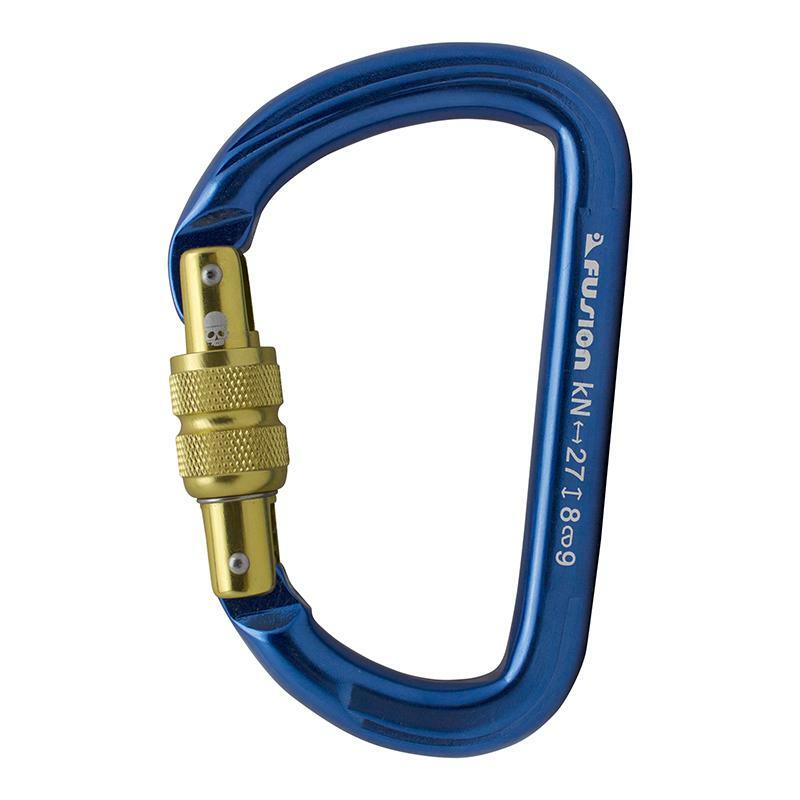 Fusion Spiridon Screw-Locking Gate Carabiner, Blue