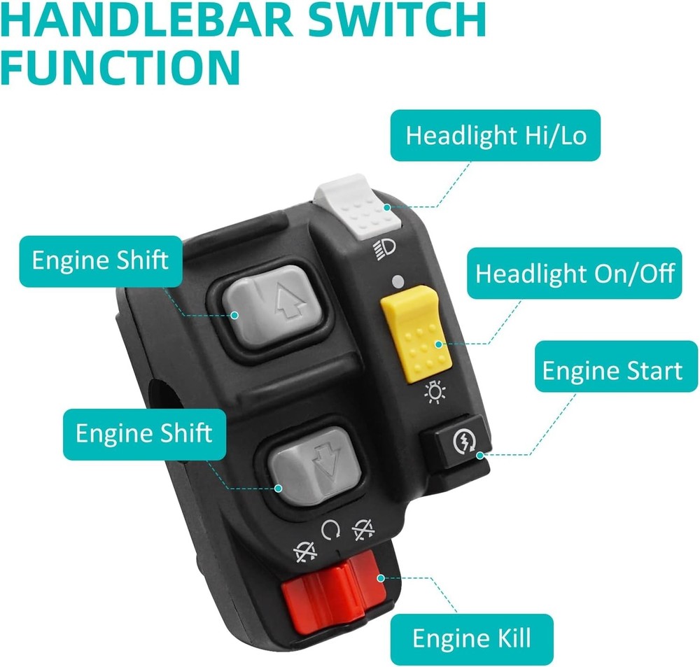 Compatible with Rancher 350 ES 2000-2005 Switch Handlebar Control Electric Shift