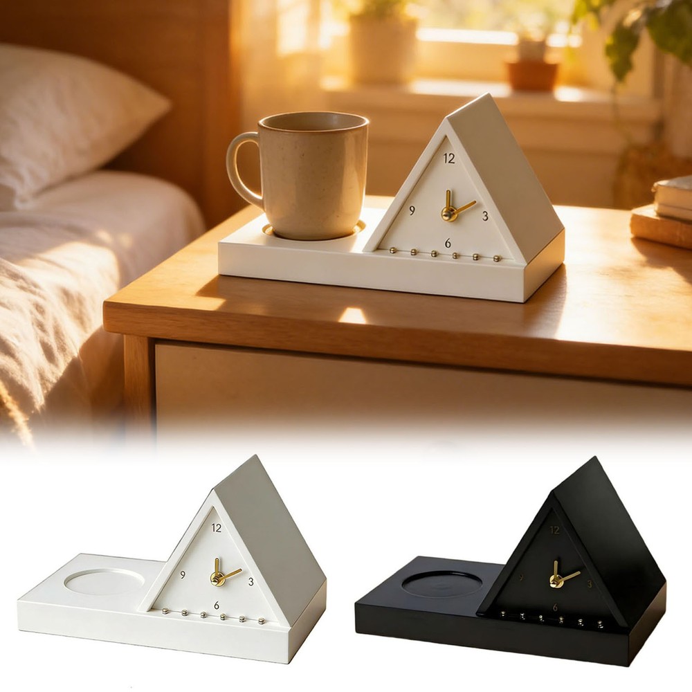 Bedside Bookshelf Clock With Light And Storage Function  4 In 1 Bedside