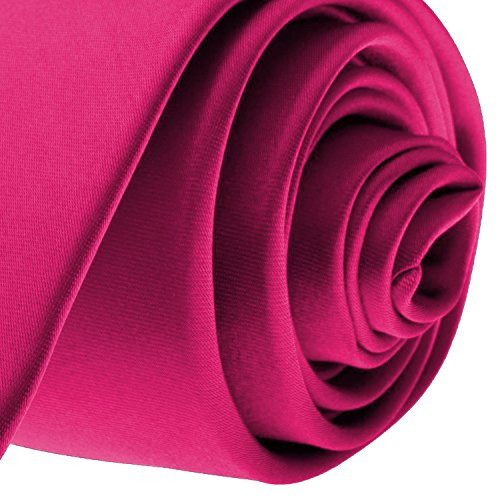 K. Alexander Solid Color Ties - Multiple Colors - Classic 3.5" width Fuschia