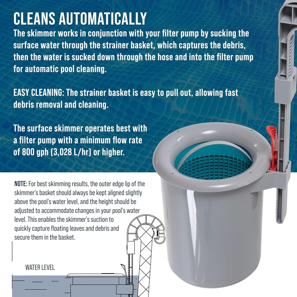 Pool Skimmer - above Ground Pool Skimmer, Floating Surface Skimmer, Accessories
