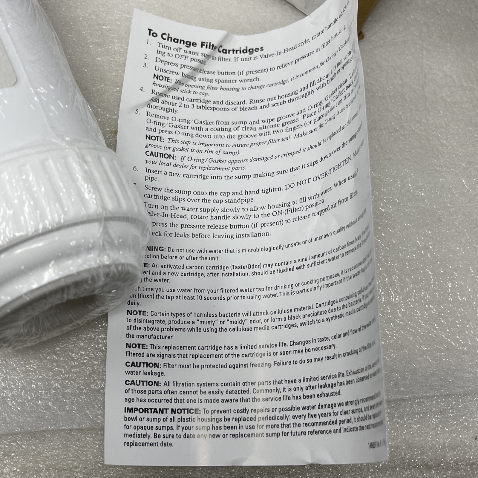 Camco Hydro Life 300-G, HLC 350 Water Filter Cartridge Processor, Ice Machine