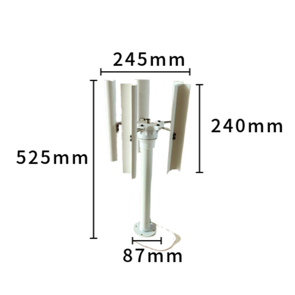3-Phase Vertical Axis Breeze Wind Turbine Model Permanent Magnet Generator PMSG