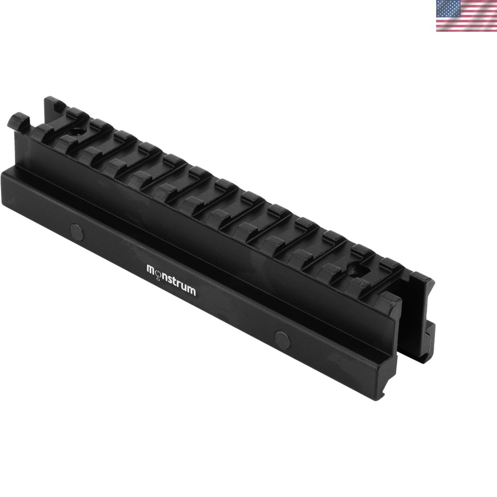 High Profile Picatinny Riser Mount 1" Black Durable