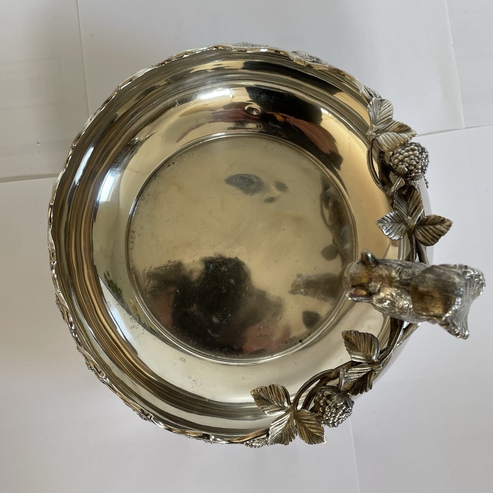 Antique E.G. Webster Silver Plate Squirrel Nut Dish