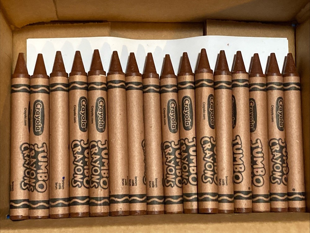 (16) JUMBO Crayola Crayons (brown)