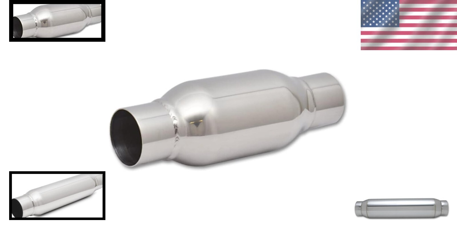 Lightweight 12" Stainless Steel Resonator with True Straight-Through Design