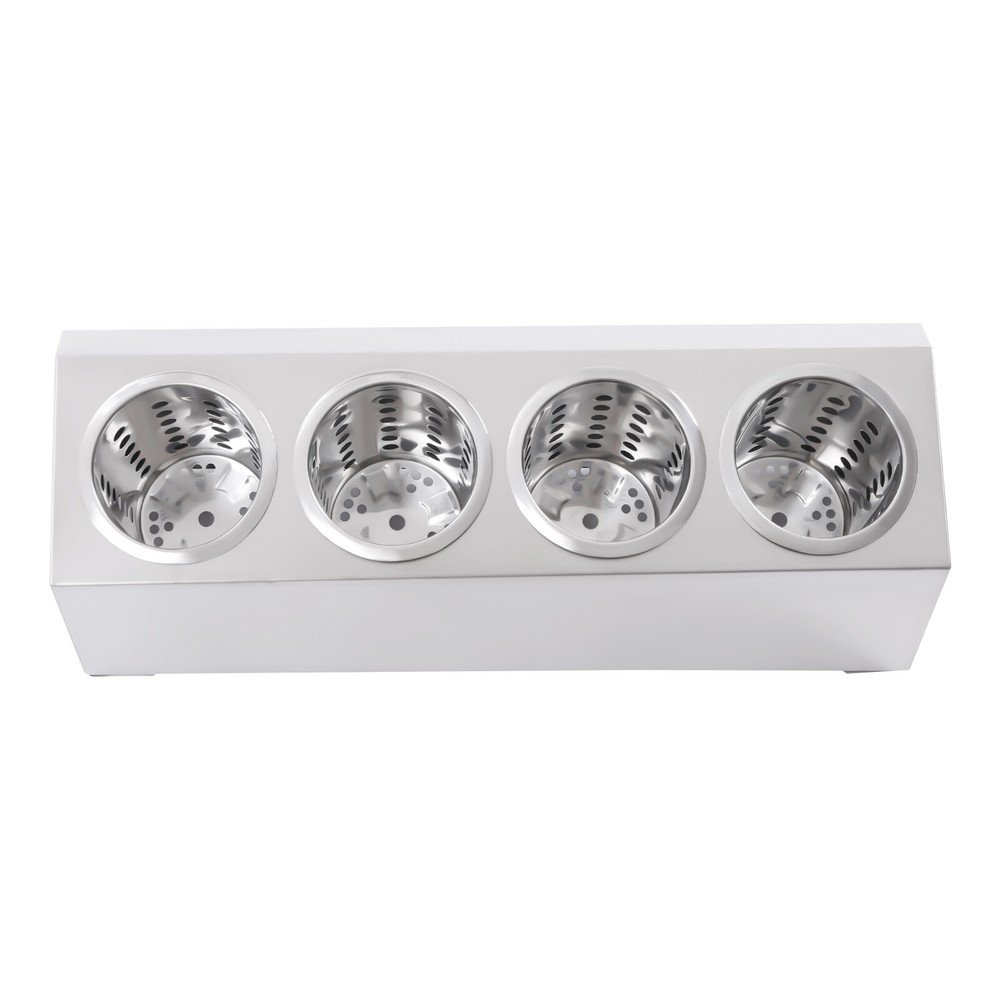 Removable 4 Storage Hole Metal Flatware Holder Flatware Organizer Large Capacity