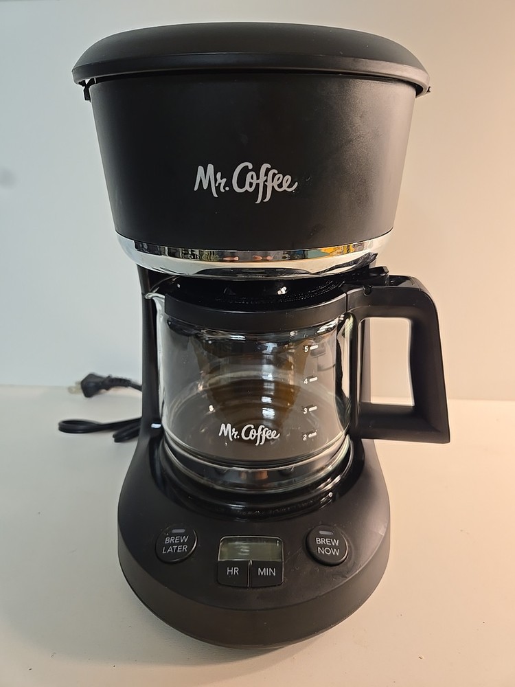 Mr. Coffee Black 5 Cup Programmable Mini Coffee Machine BVMC-PC05BL2