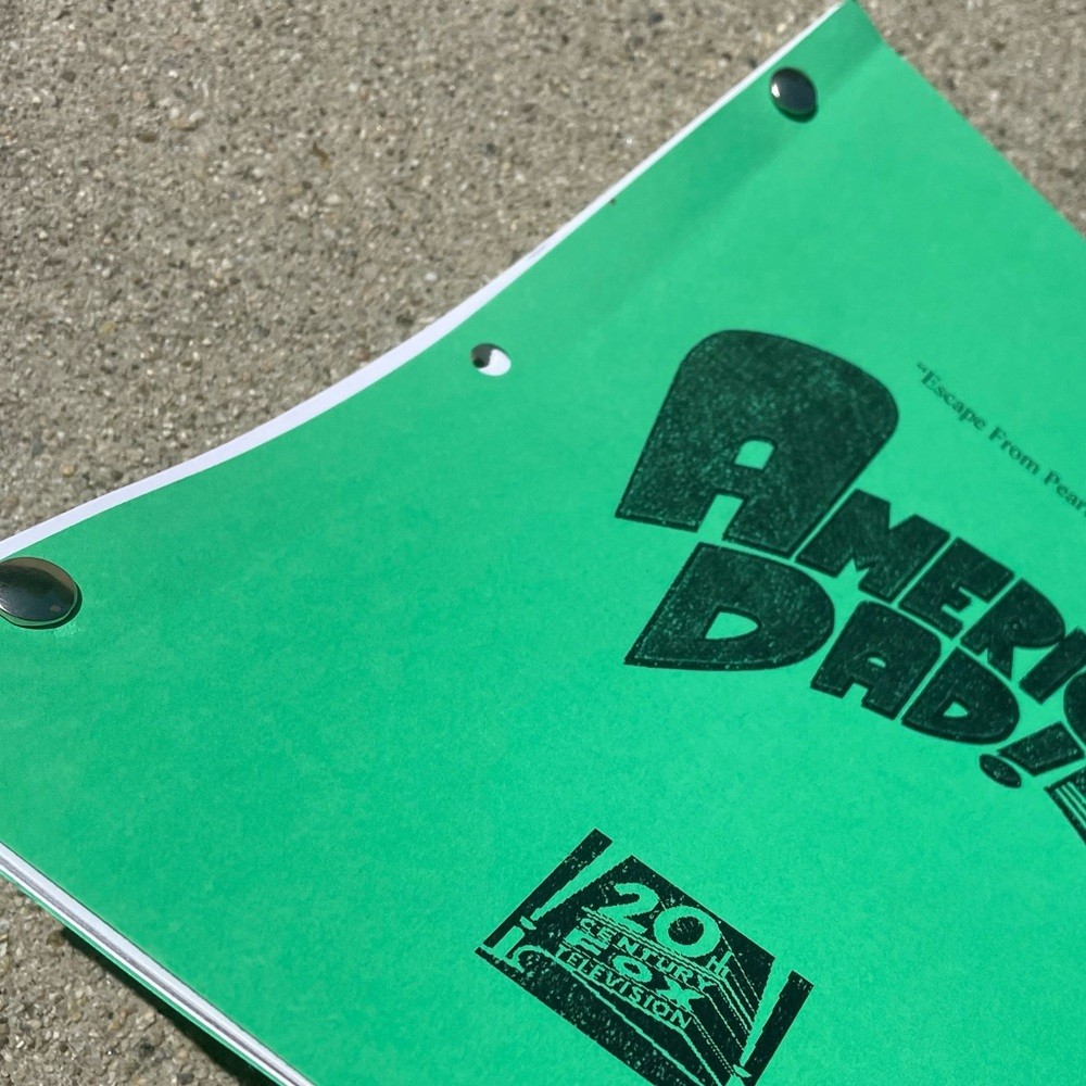 American Dad SETH MACFARLANE Used Stan Roger 2007 Production Table Draft Script