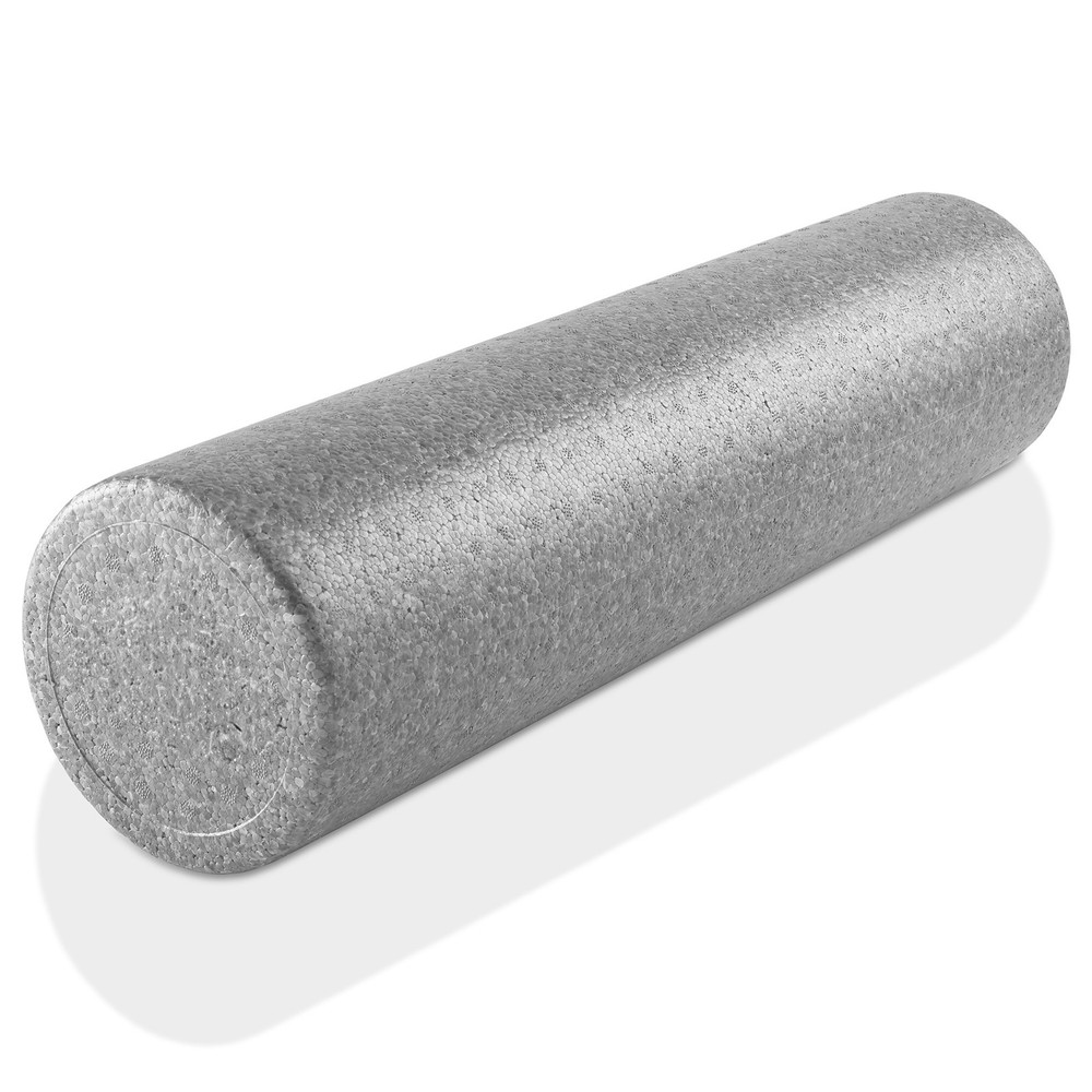 24" High-Density Foam Exercise Roller - Round Gray
