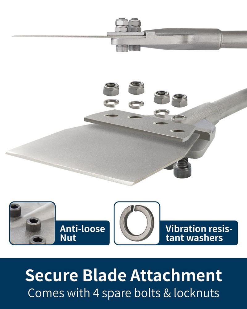 SDS Max Floor Scraper with Replaceable Blade, 6 Inch Thinset Removal Chisel B...