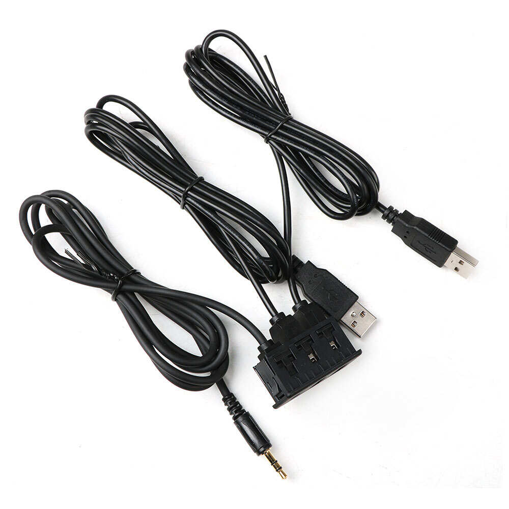 Car Dash Flush Mount AUX USB Port 1.5M Panel Dual USB Extension Cable Adapter **