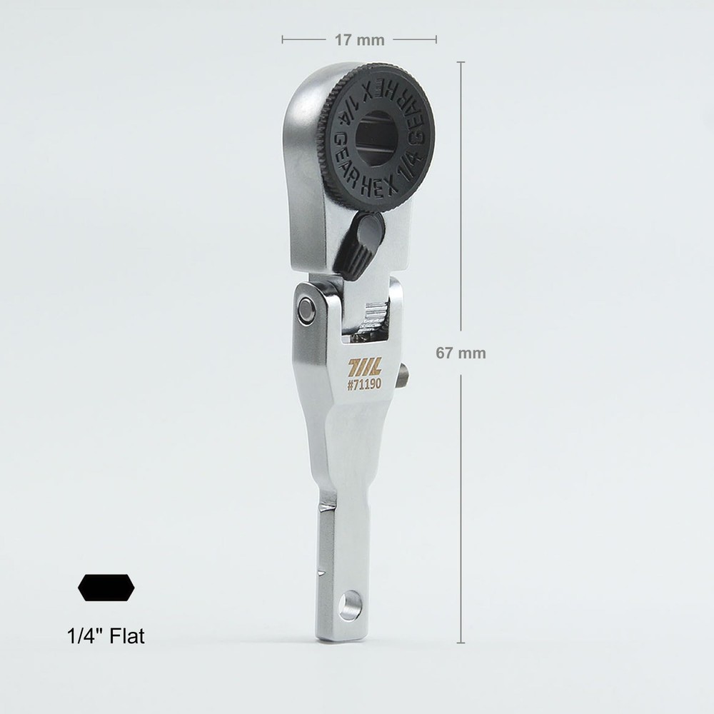 711L Flat End Flex Head EDC Ratchet Wrench - Screwdriver Accessory...