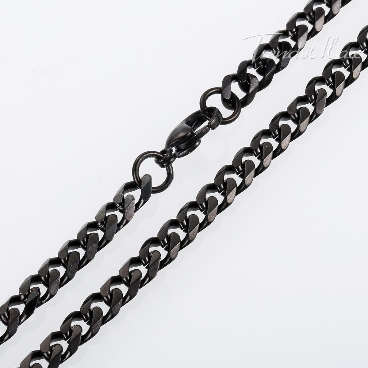 3/5/7/9/11mm Cuban Curb Mens Necklace Black Stainless Steel Link Chain 18"-30"