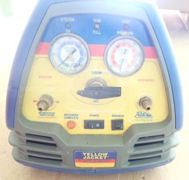 Yellow Jacket Refrigerant Recovery Machine Model: 95762