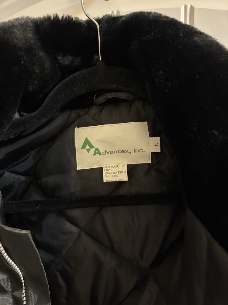 ALLIED UNIVERSAL Security Services Jacket Coat Lined L Black Pockets