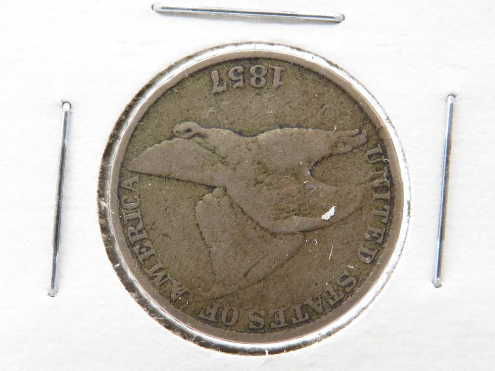 UNITED STATES 1857 FLYING EAGLE CENT VERY GOOD CONDITION**