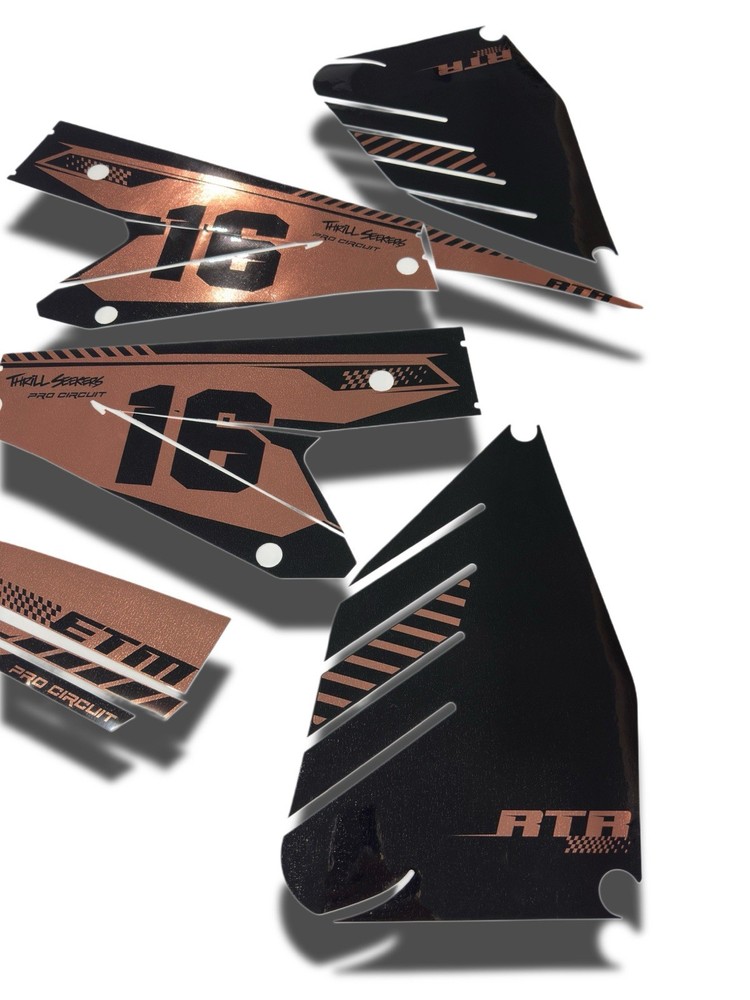 ETM RTR graphics kit decals THICK AND HIGH GLOSS ..... CHROME FINISH