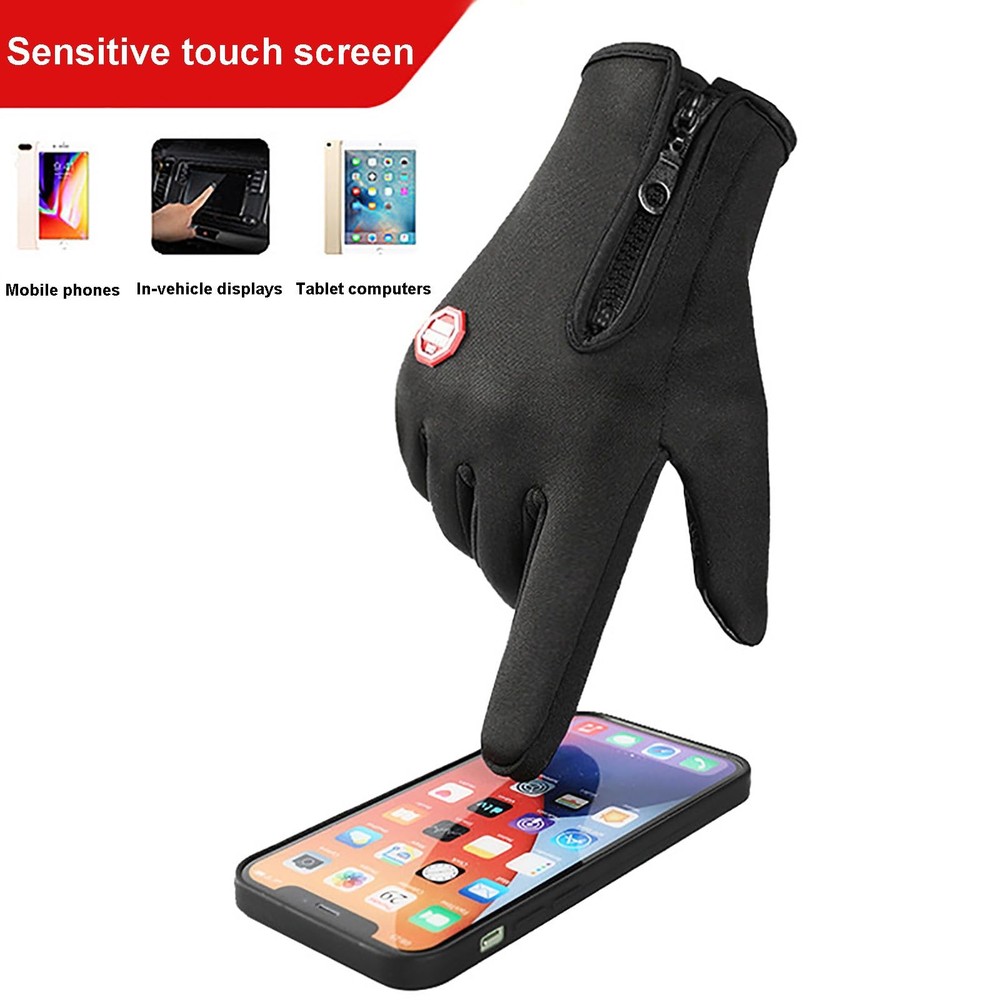 Winter Gloves, Thermal Touch Screen Windproof Medium, Black