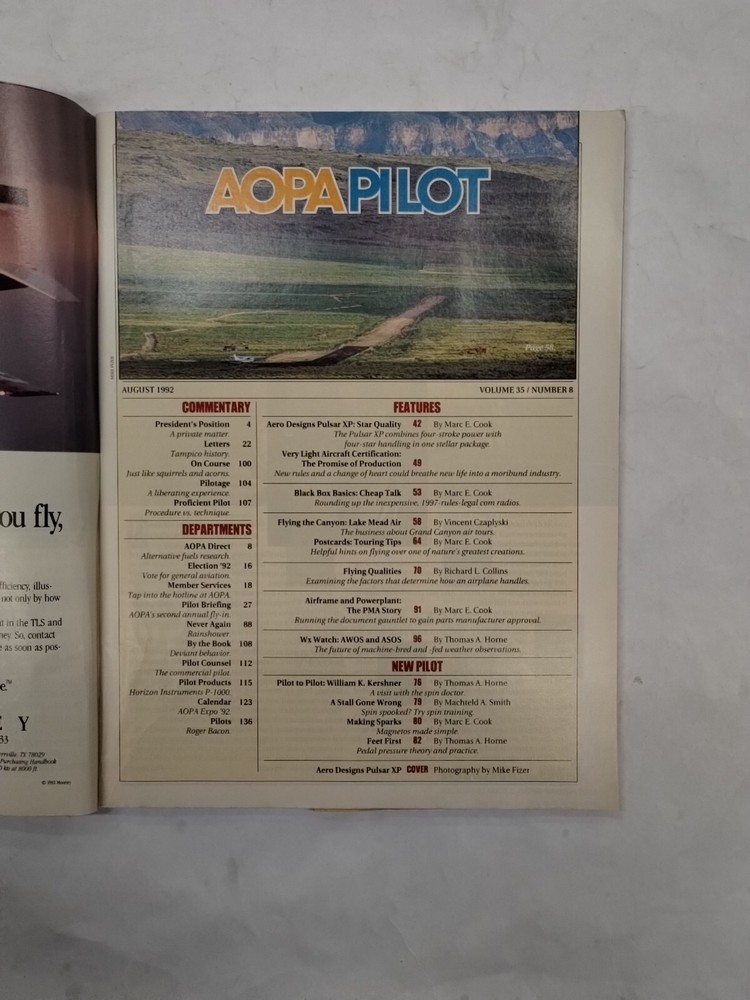 11 Issues AOPAPILOT Magazine 1992-Originals