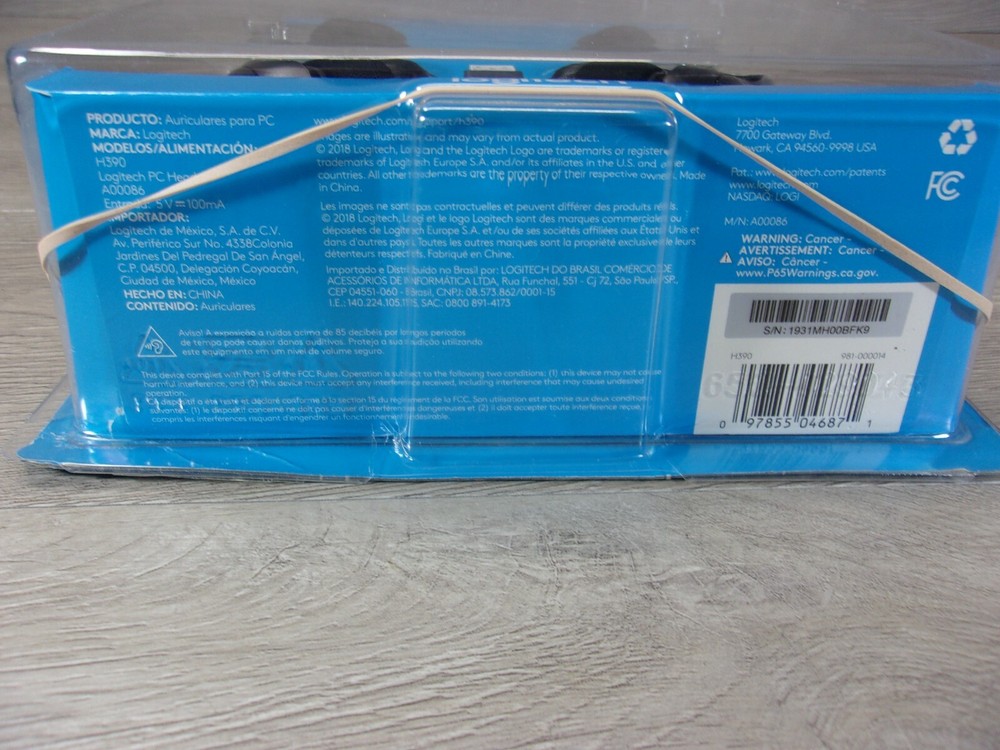 Logitech H390 Stereo USB-A Computer Headset new in box