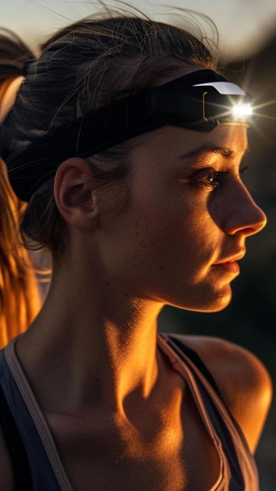 Motion Sensing Rechargeable Headlamp with Adjustable Strap | Perfect for Running