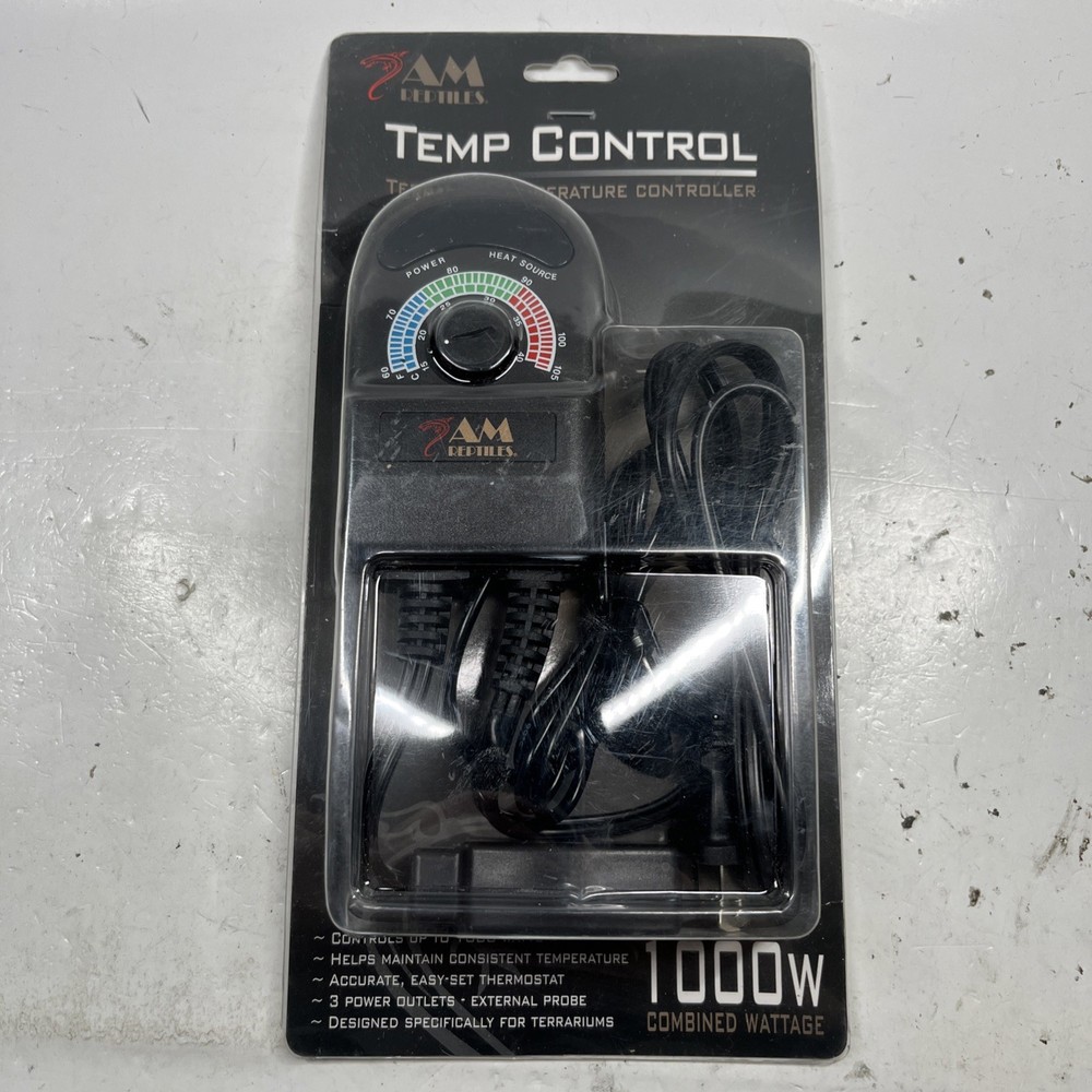 Reptile Terrarium/Germination Temperature Controller with Probe 3 Outlet/1000W
