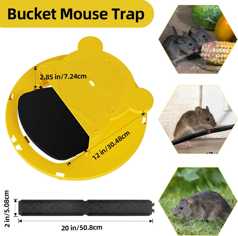 Mouse Trap Bucket - Mouse Traps Indoor for Home - Multi-Catch Auto-Reset Humane