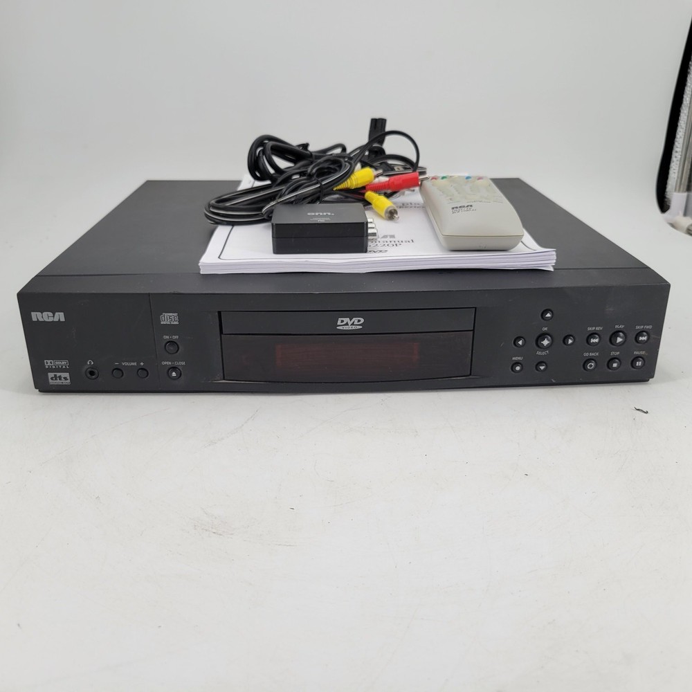 RCA DVD CD Player Model RC5220P | Serviced | Remote & Cables | Manual