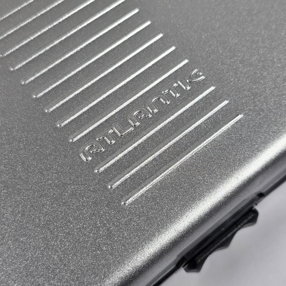 Atlantic Hard Shell 24 CD Media Audio Video Disc Storage Case Organizer Silver
