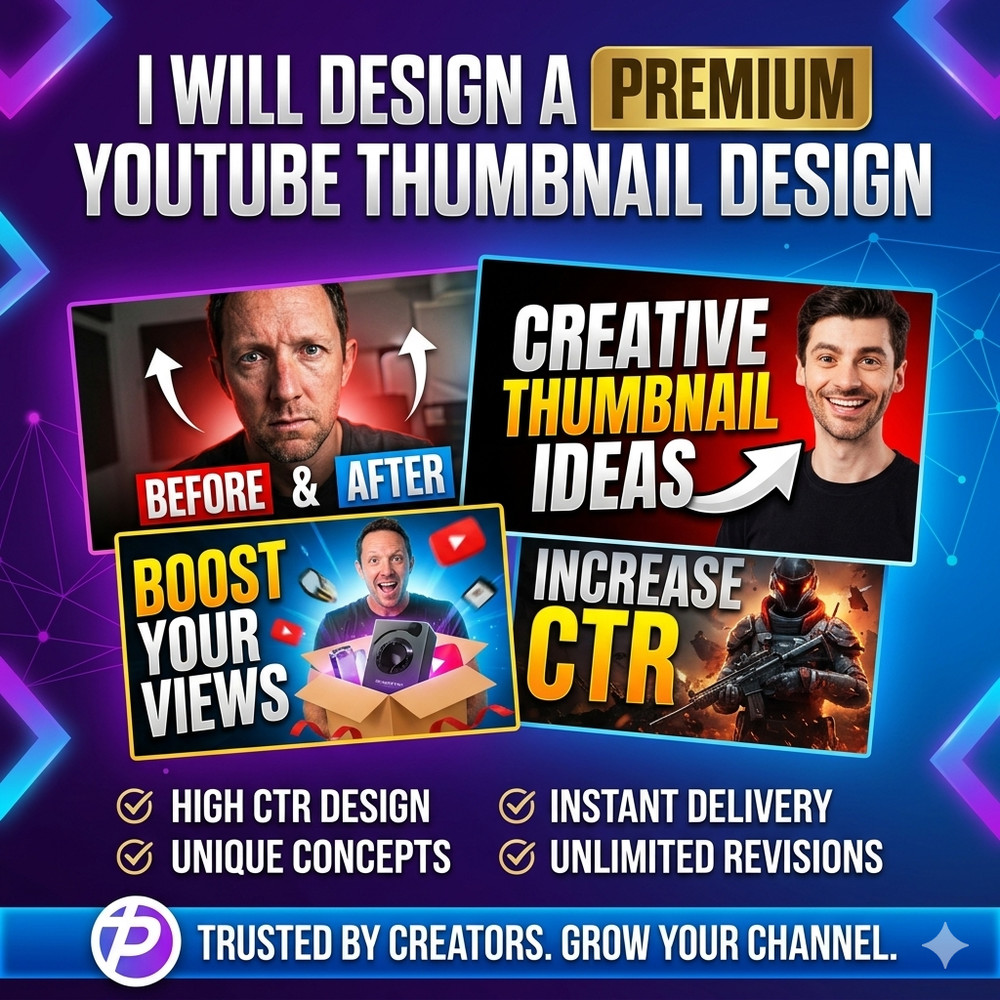 🎬 High-CTR Premium YouTube Thumbnail Design by Pixamoss LLC