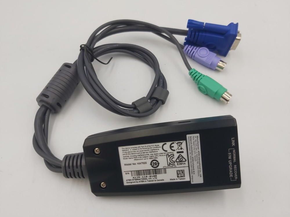 3 PCS ATEN Altusen KA9520 PS/2 CPU Module Adapter Cable