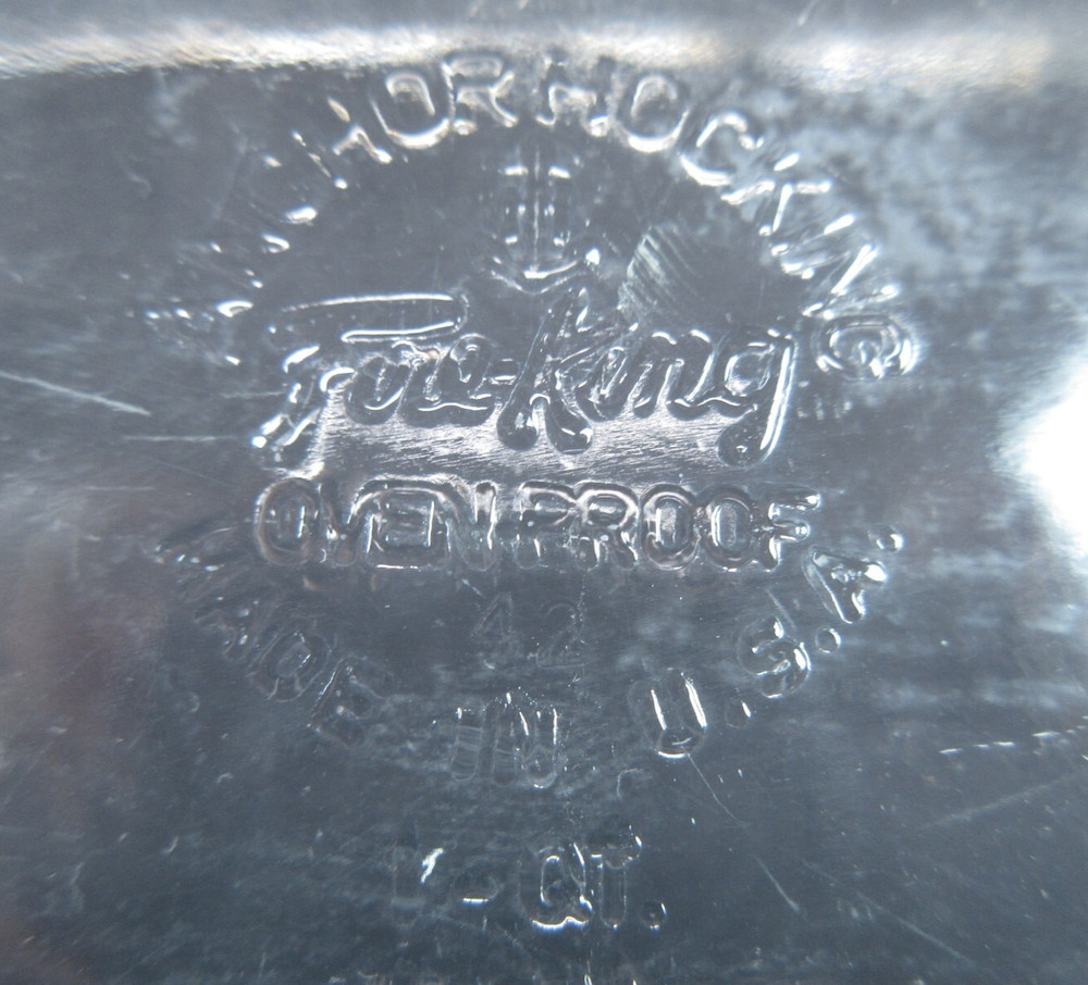 Fire-King Clear Glass Loaf Casserole Dish