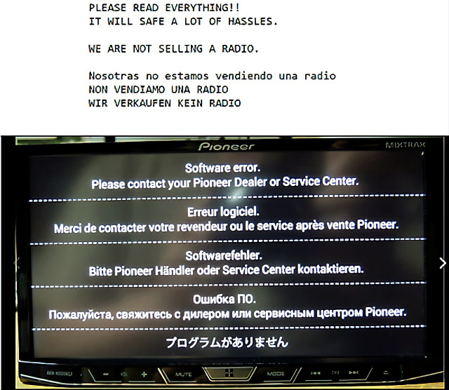 PIONEER AVH-4201NEX sd card. bootloop & software error FIX.