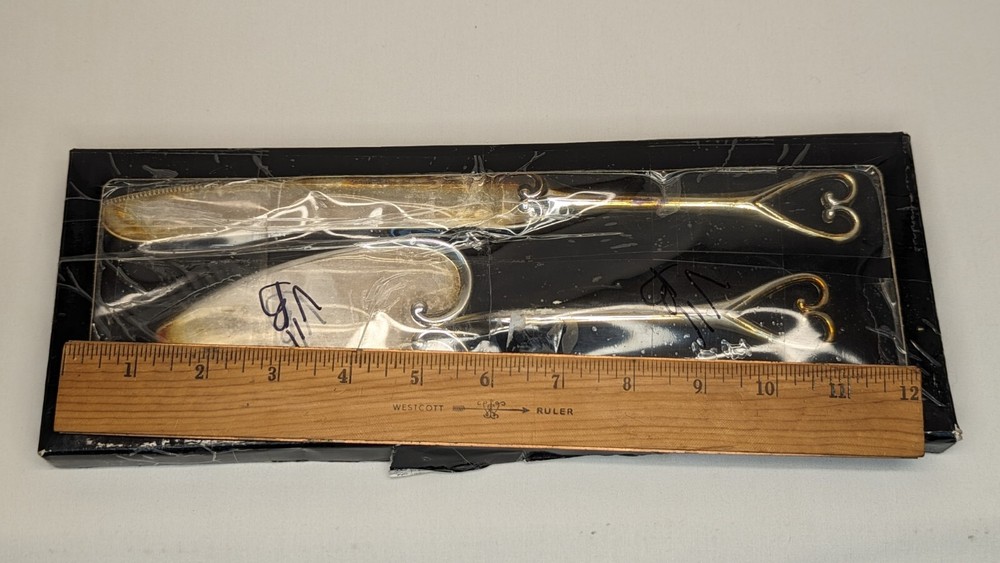 Studio His & Hers Silver Plated Cake Serving Set