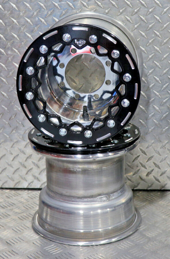 HONDA YAMAHA BANSHEE RAPTOR YFZ TRX BEADLOCKS ATV FRONT REAR POLISHED BLACK