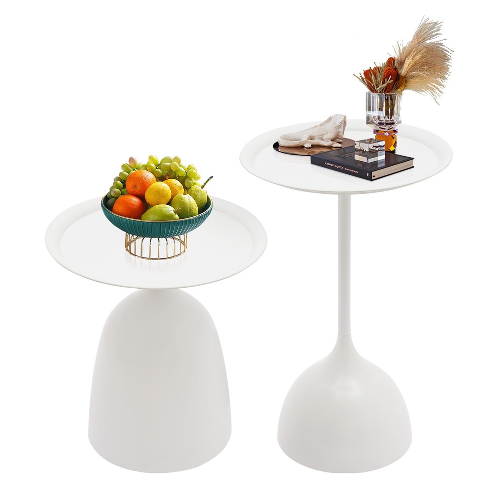 Round Side Table End Table Set Sofa & Console Table Pedestal Bar Coffee Tables