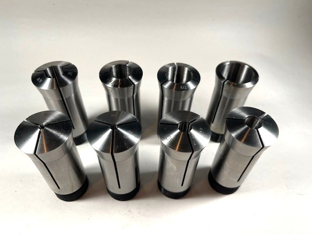 5C Round collet set 8 piece select the sizes from list 1/8" to 1-1/8"