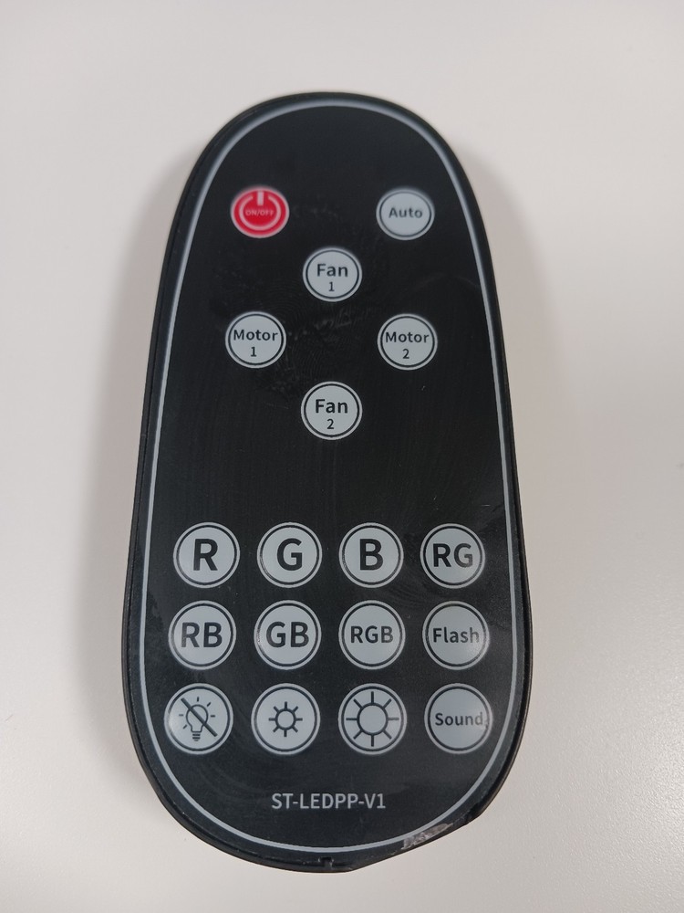 Remote Control ST-LEDPP-V1 for Bubble Machine w/ Led Lights - Tested Works