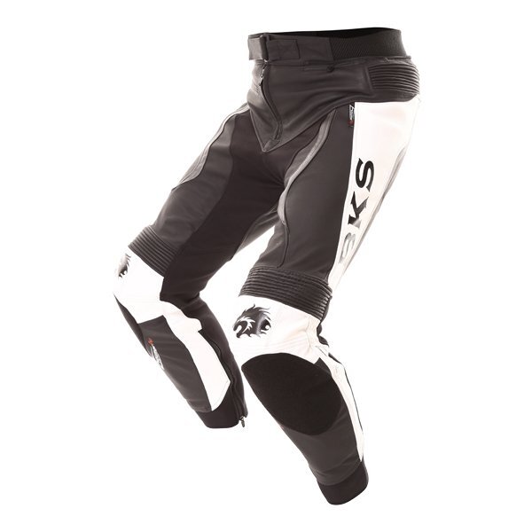 BKS Evolution Pro Leather Motorcycle Jeans Black White