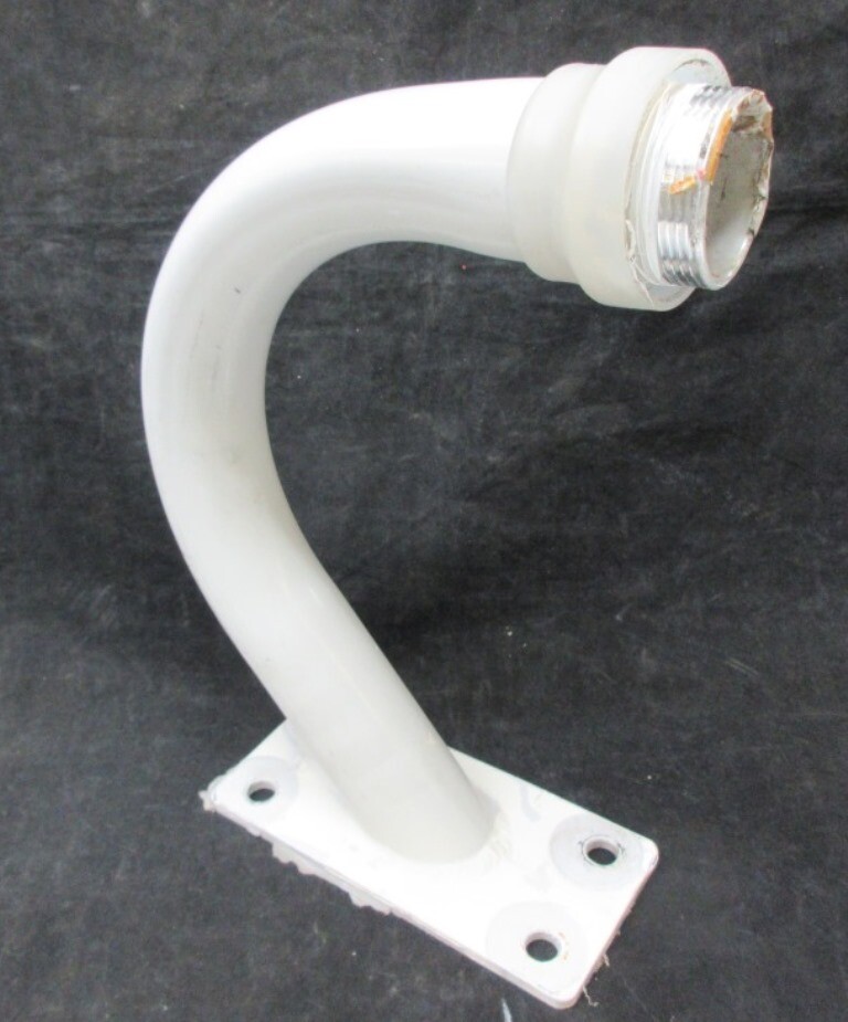 SECURITY CAMERA WALL BRACKET, 12.5" H X 2" OD, WITH MOUNT PLATE