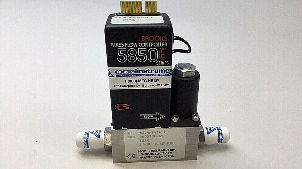 Brooks 5850E Mass Flow Controller 1000 SCCM N2 Coastal Instruments Certificate