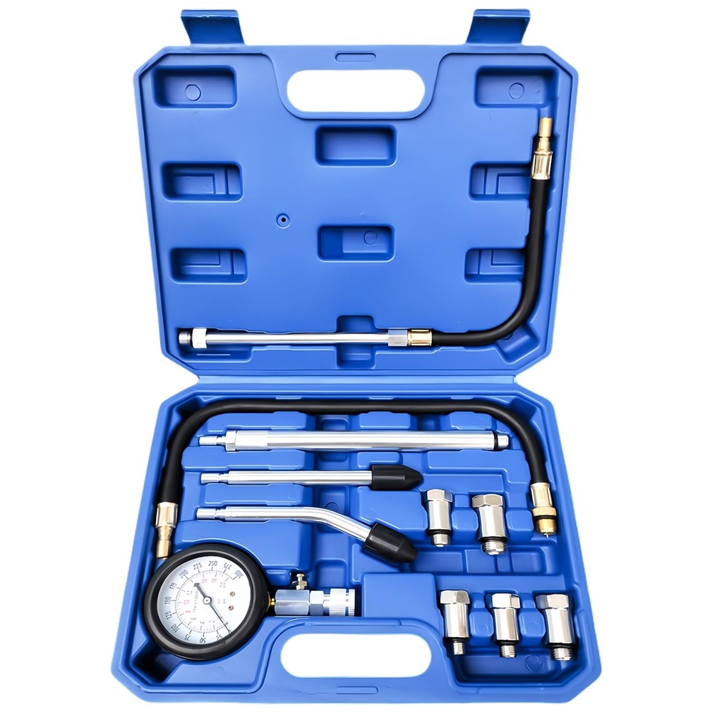 11 Piece Compression Tester Set, Car Compression Tester Kit for Gasoline Engine ...