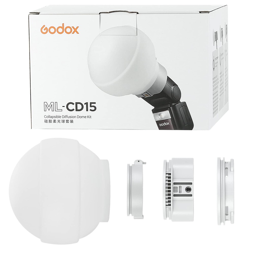 Godox Diffusion Dome Kit with Adapters for Flash and Video Lights
