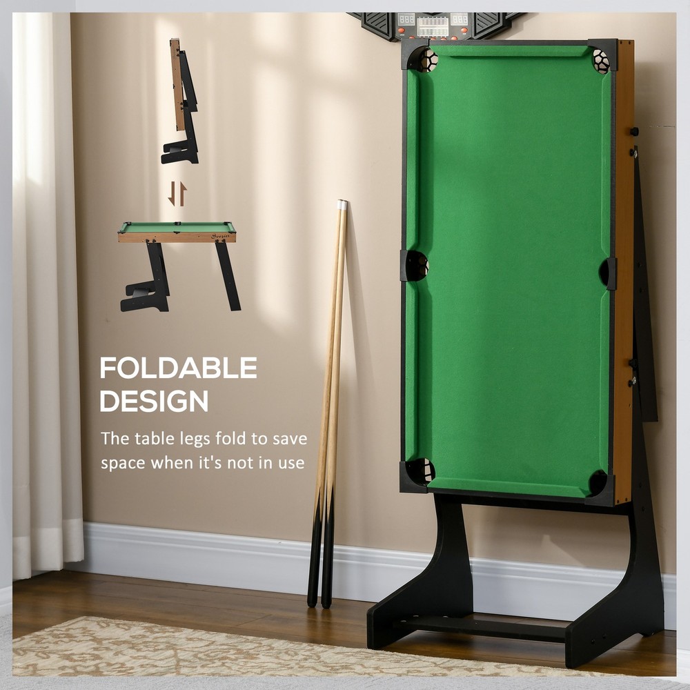 38" Billiards Table Foldable Tabletop Pool Game Table Set for Adults and Teens