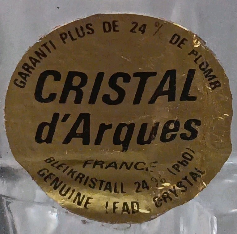 Cristal d' Arques Bud Vase Genuine Lead Crystal 24% France Square Cut Design