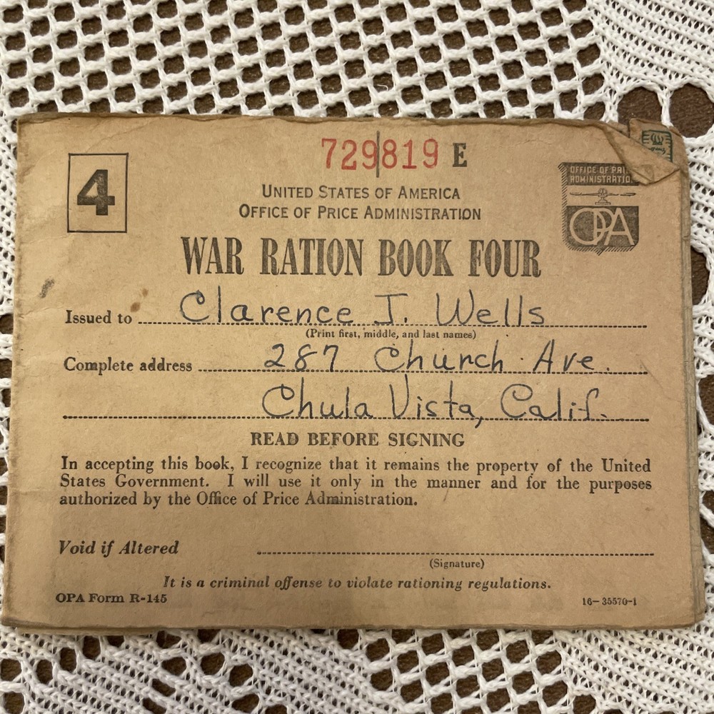 2 (book 3 &4) War Ration Books From WW2