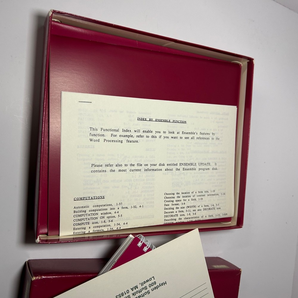 Ensemble for Macintosh Controle X Hayden Software 1985 3.5" Floppy Disk